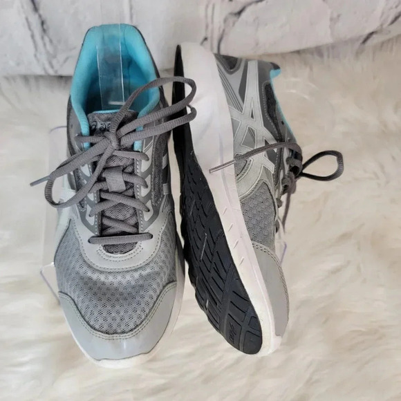 Asics Women's Stormer Running Shoe Gym Workout Athletic Sneaker Sz 9.5 Gray Blue - Picture 7 of 13